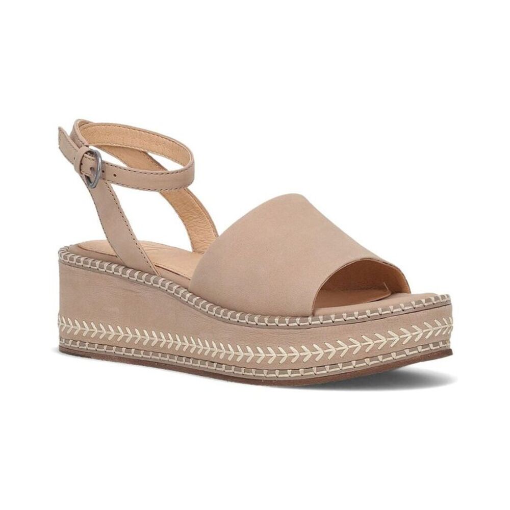 Frye Joy Ankle Strap Leather Sandal, Taupe
